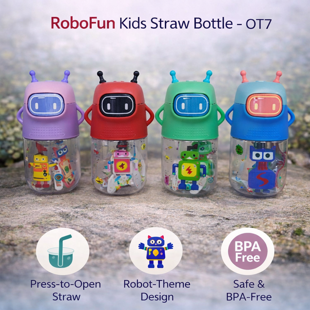 RoboFun Kids Straw Bottle – OT7