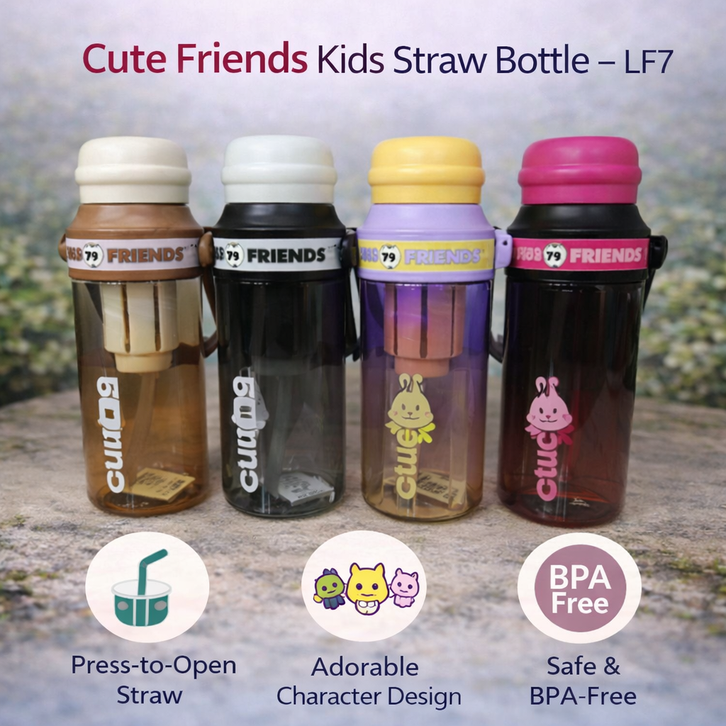 Cute Friends Kids Straw Bottle – LF7