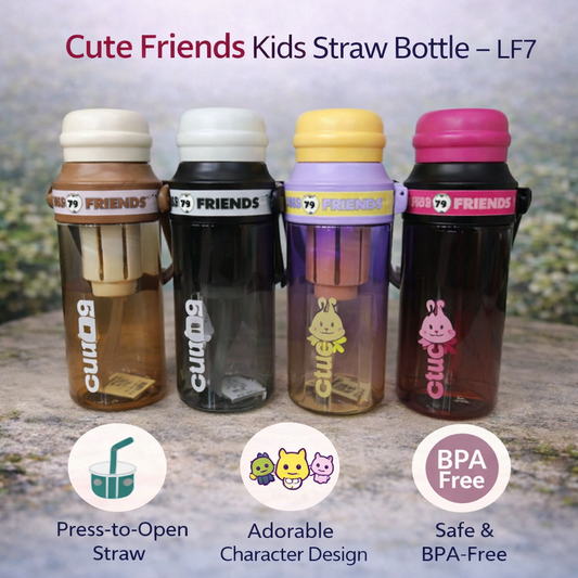 Cute Friends Kids Straw Bottle – LF7