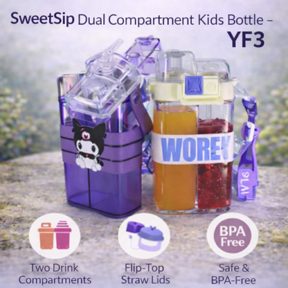 SweetSip Dual Compartment Kids Bottle – YF 3-4