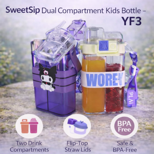 SweetSip Dual Compartment Kids Bottle – YF 3-4